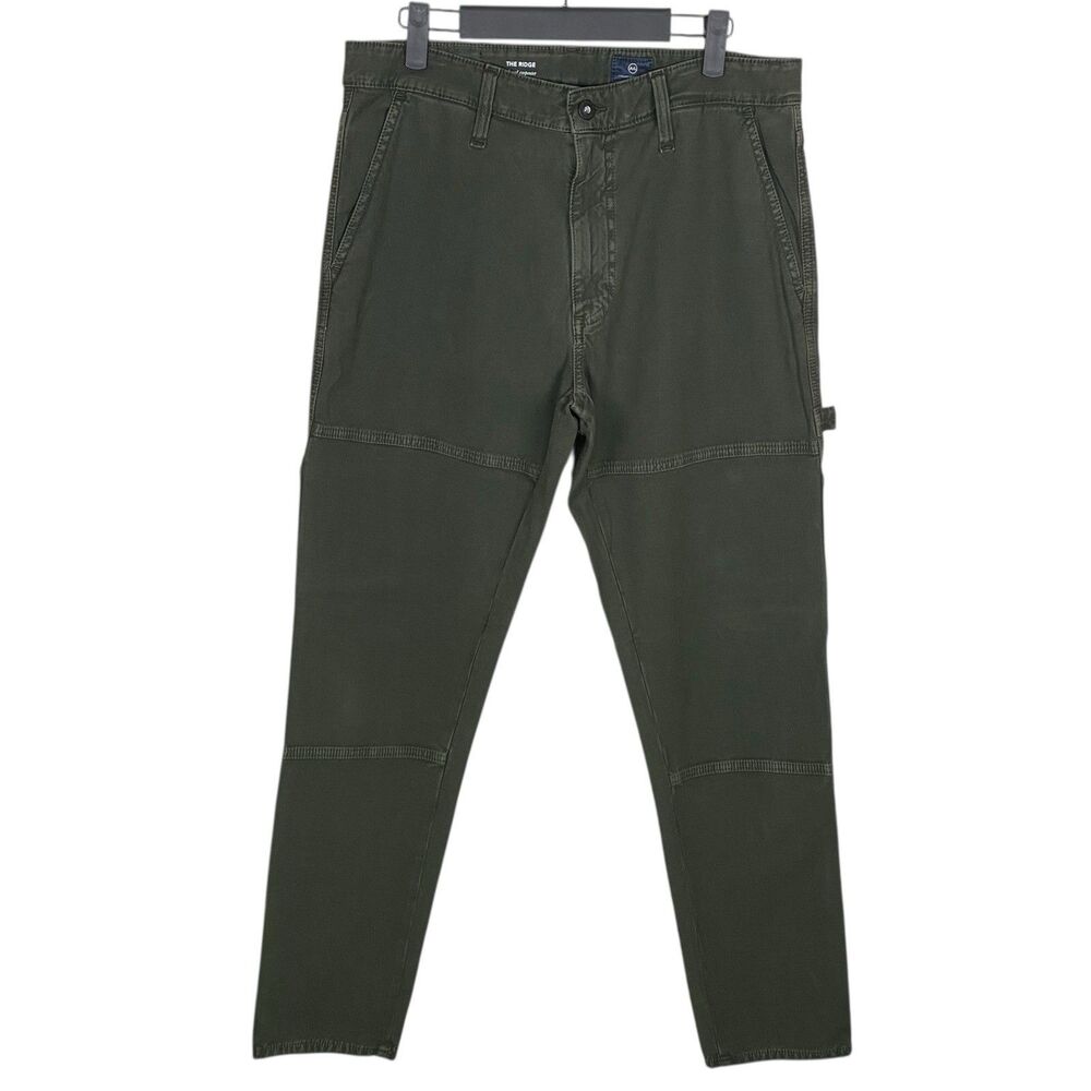 AG Adriano Goldschmied Pants Mens 32x31 Olive Green Relaxed Carpenter Ridge NEW